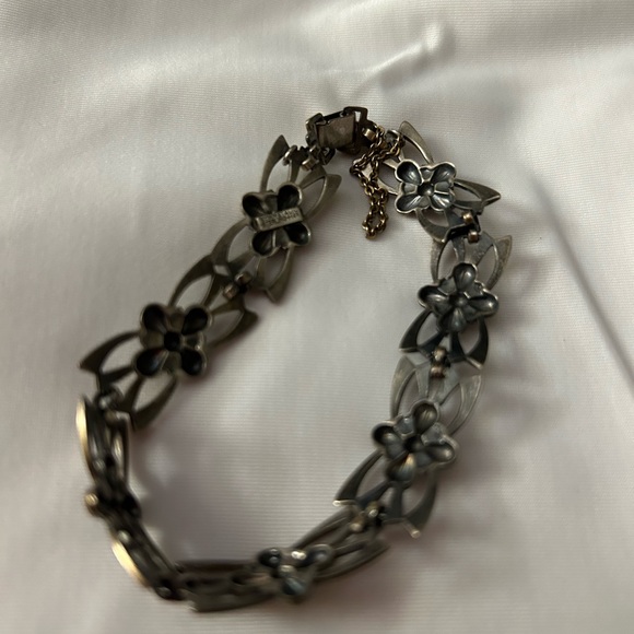 Vintage Symmetalic Sterling 14K Bracelet Art Deco Retro - Picture 4 of 7